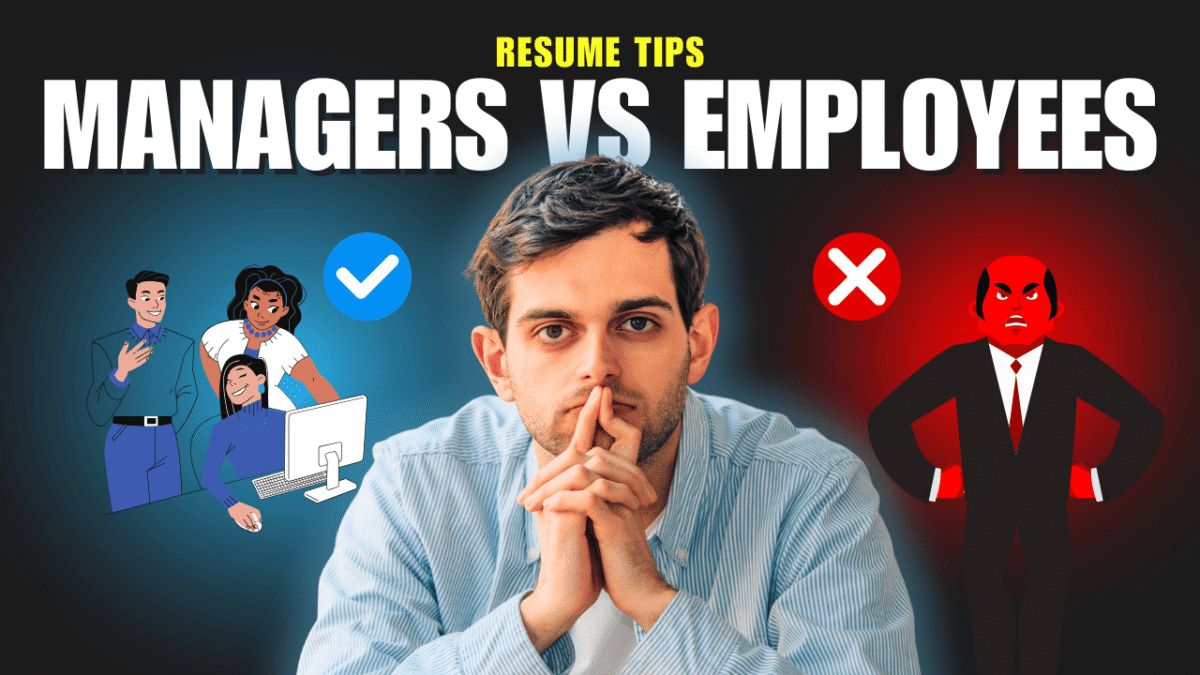 resume tips for Managers vs Employees 