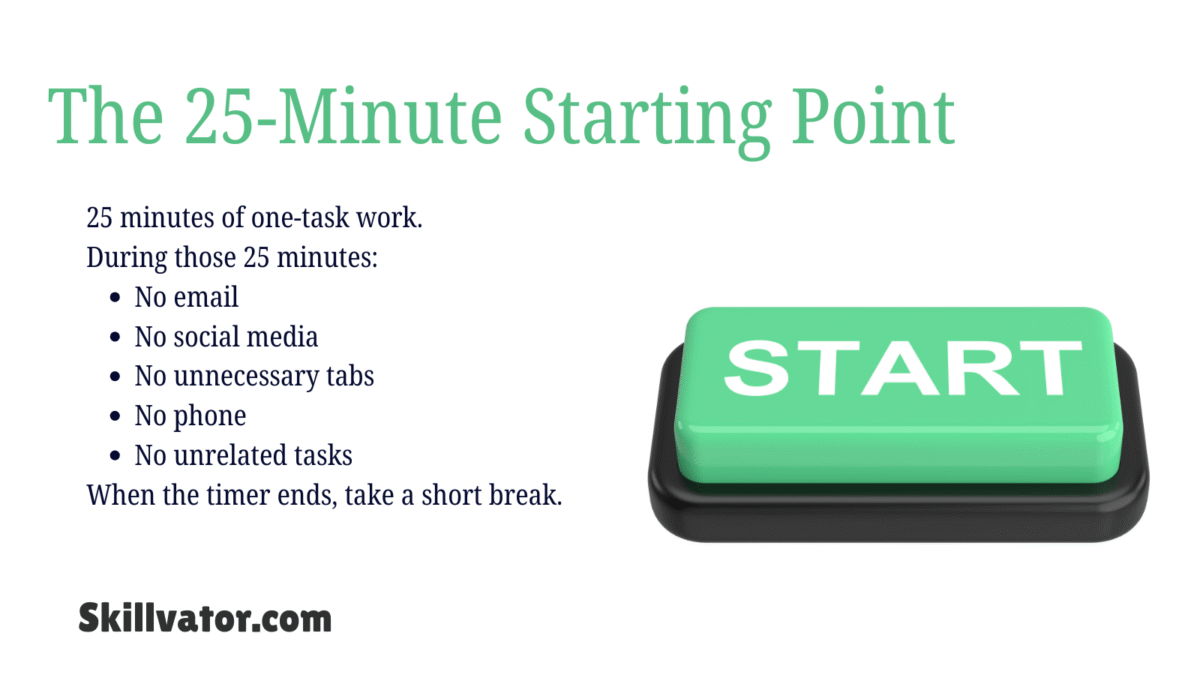 The 25-Minute Starting Point